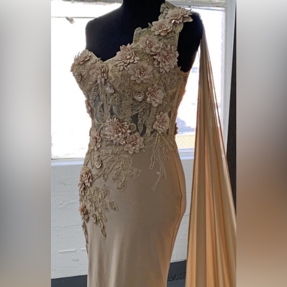 Gorgeous champagne Amelia couture dress size 6